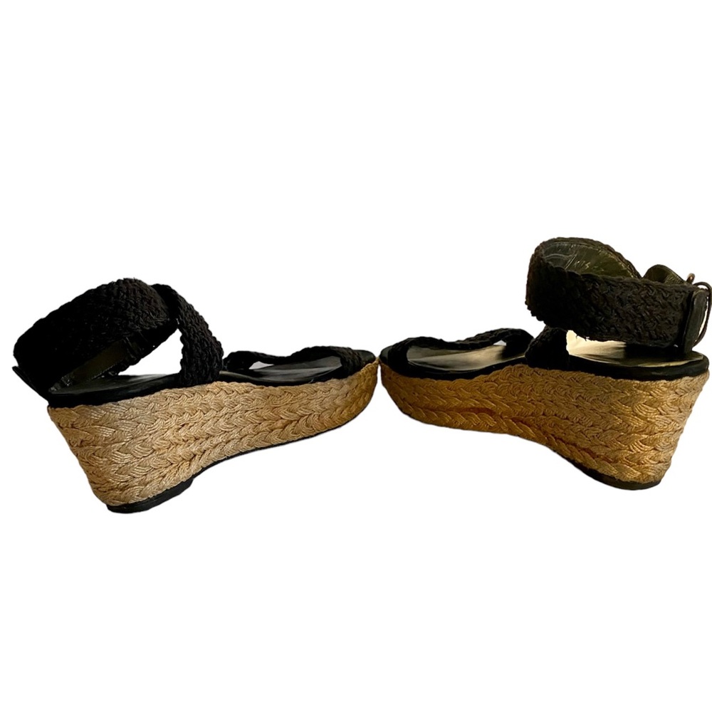 Stuart Weitzman, black and tan espadrilles size 10 - Picture 6 of 13